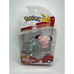 Pokemon Machop + Snubbull Battle Ready Action Figure Pack Jazwares 2022 PKW2634
